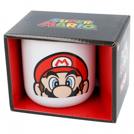 Kubek ceramiczny do śniadania 415 ML W PUDEŁKU PREZENTOWYM SUPER MARIO