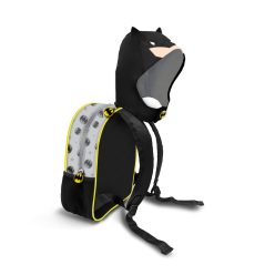   BATMAN SZARY plecak z kapturem z wodoodpornego materiału - 26cm X 31cm X 11cm