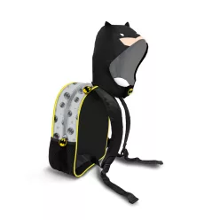   BATMAN SZARY plecak z kapturem z wodoodpornego materiału - 26cm X 31cm X 11cm