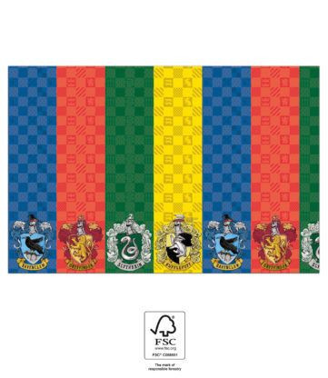 Papierowa obrus 120x180 cm HARRY POTTER HOGWARTS HOUSES