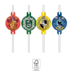 4 papierowe słomki do picia HARRY POTTER HOGWARTS HOUSES