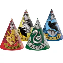 6 papierowych czapek HARRY POTTER HOGWARTS HOUSES