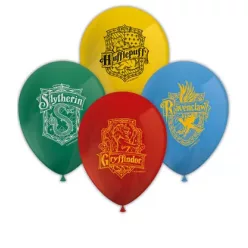   8 nadrukowanych balonów lateksowych HARRY POTTER HOGWARTS HOUSES