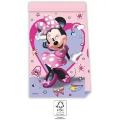 4 szt. papierowych torebek na przyjęcie MINNIE MOUSE