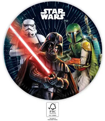 8 sztuka papierowy talerz 23 cm STAR WARS GALAXY