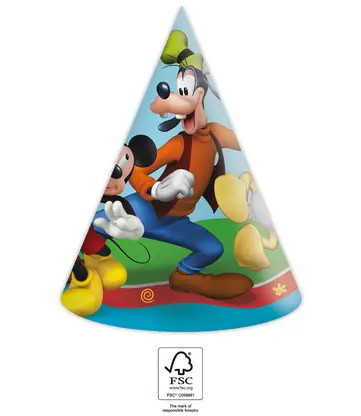 6 zaproszeń urodzinowych i kopert MICKEY ROCK THE HOUSE