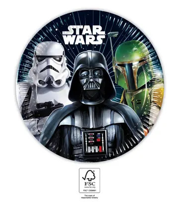 8 sztuka papierowy talerz 20 cm STAR WARS GALAXY