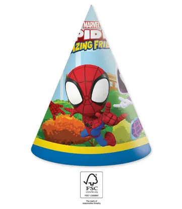 6 sztuk Czapka SPIDER-MAN I JEGO NIESAMOWICI PRZYJACIELE MARVEL