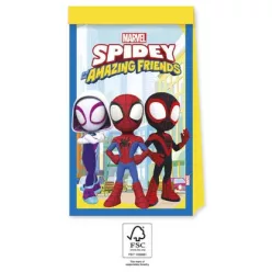   4 sztuki Papierowa torba na przyjęcie SPIDER-MAN I JEGO NIESAMOWICI PRZYJACIELE MARVEL