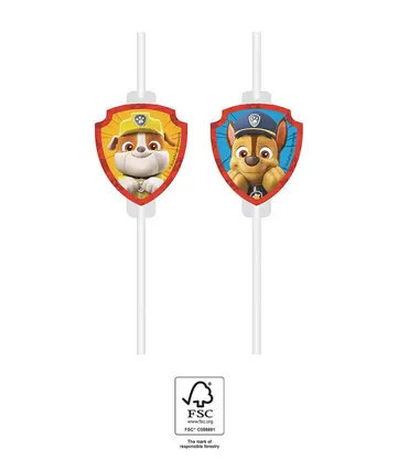 4 sztuki Słomki papierowe Psi Patrol
