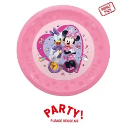   4 szt. wielokrotnego użytku talerzyków na przyjęcie 21cm MINNIE MOUSE DISNEY
