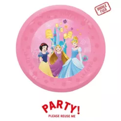   4 sztuki wielokrotnego użytku talerze na imprezę 21 cm DISNEY KSIĘŻNICZKI