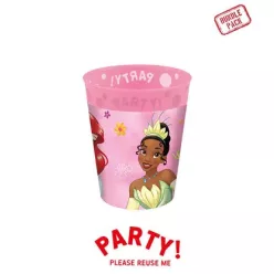   4 sztuki wielokrotnego użytku kubki na imprezę 250 ml DISNEY PRINCESS