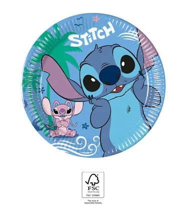 8 SZTUK TALERZYKÓW PAPIEROWYCH 23cm SITCH & ANGEL
