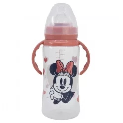   BUTELKA DLA NIEMOWLĄT 350 ML - Z KUBEŁKIEM Z SILIKONU MINNIE MOUSE