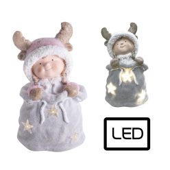 ZEW.DZIEWCZYNKA+TORBA+LED SZARY40,5