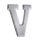 K.LITERA "V" SZARA 15*11,5