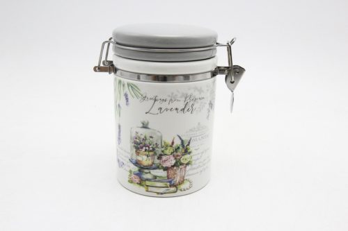 SZKLANY SŁOIK Z LAWENDĄ 7 * 15