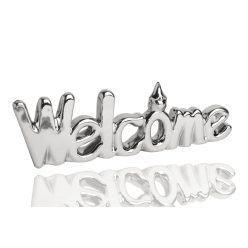 PORCELIK NAPIS "WELCOME" SREBRNY 19,7