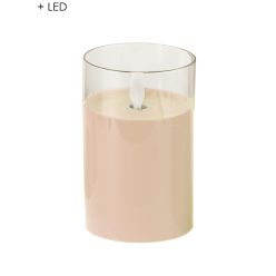 KREMOWA ŚWIECA LED   7,5*10