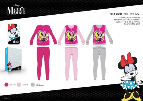 Disney Myszka Minnie piżama z zamkiem (8-10 lat)