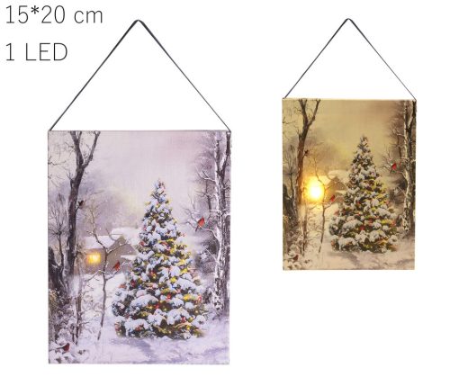 OBRAZ+1LED CUTE SNOWMAN30*40