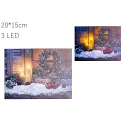Obraz+3LED+TĘCZ.HAUS EING20*15