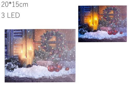 Obraz+3LED+TĘCZ.HAUS EING20*15