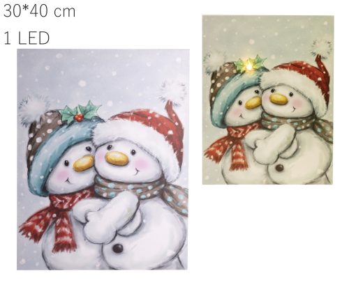 OBRAZ+1LED CARIBOU+SNOWM40*30