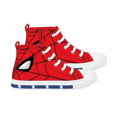 Premium dziecięce buty sportowe na wysokim obcasie z diodami LED - Spiderman