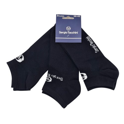 Sergio Tacchini bawełniane skarpetki na podkolanówki - 3 pary/opakowanie - białe - 39-42