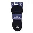 Sergio Tacchini stopki przewiewne bawełniane skarpetki - 3 pary/opakowanie - czarne - 43-46