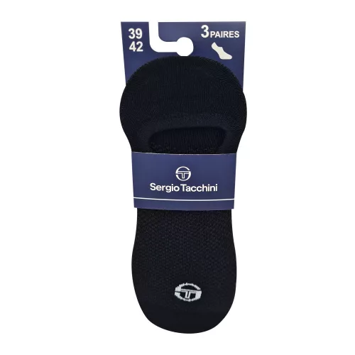 Sergio Tacchini stopki przewiewne bawełniane skarpetki - 3 pary/opakowanie - białe - 39-42