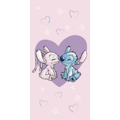   Disney Stitch Love 100% bawełniany ręcznik plażowy - 70x140 cm