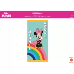   Disney Minnie myszka dziecięcy ręcznik plażowy - 100% bawełna - 70x140 cm - zielony
