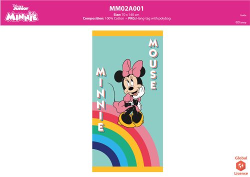 Disney Minnie myszka dziecięcy ręcznik plażowy - 100% bawełna - 70x140 cm - zielony