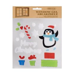 OKNO NAKLEJKI PINGWIN + PREZENT 20*25