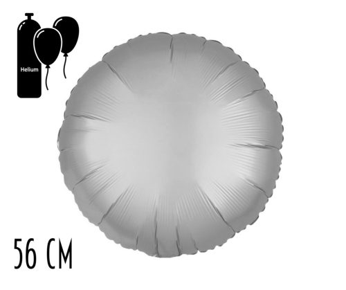BALON METALICZNY OKRĄGŁY SREBRNY 56CM