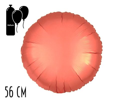 BALON METALICZNY OKRĄGŁY MALINOWY 56CM