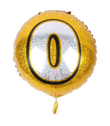 BALON OKRĄGŁY Z CYFRĄ "0" 45*45