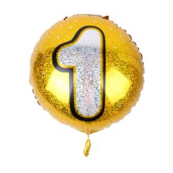 BALON OKRĄGŁY Z CYFRĄ "1" 45*45