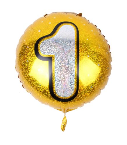 BALON OKRĄGŁY Z CYFRĄ "1" 45*45