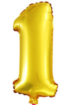 LUFI METALICZNA CYFRA "1" AR.40CM