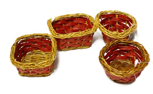 KOSZYK OKRĄGŁY CZERWONY      8S 7CM