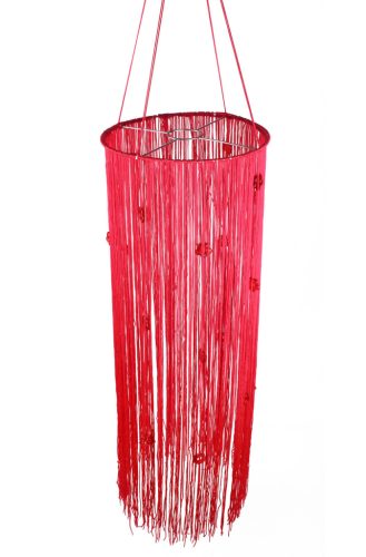 DEK.LANTERN CZERWONY/KWIATDEK.