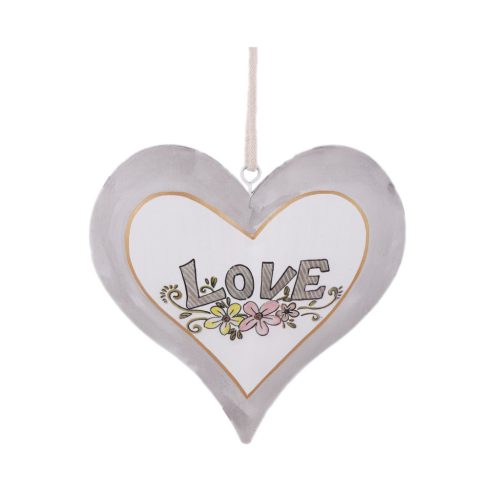 METALOWA FIGURA SERCA CZERWONO-BIAŁEGO LOVE15