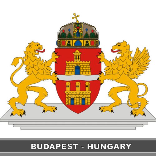 HM.PAMIĄTKA HERB BUDAPESZTU 6*6