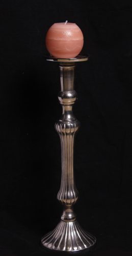 METALOWY STOJAK SREBRNY 13*41CM
