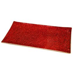 POT RIDGED RED 26*13CM