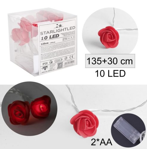 LED RÓŻANY KWIAT 10LED PIR165CM